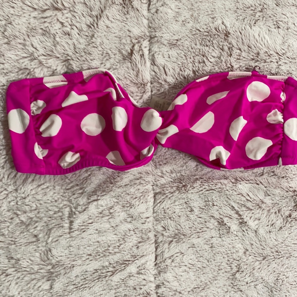 Vs medium polka dot pink bikini top no padding